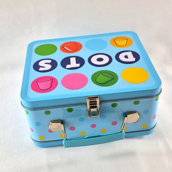 VINTAGE 2007 LOUNGEFLY DOTS CANDY METAL LUNCH BUCKET NEVER USED - Picture 4 of 8